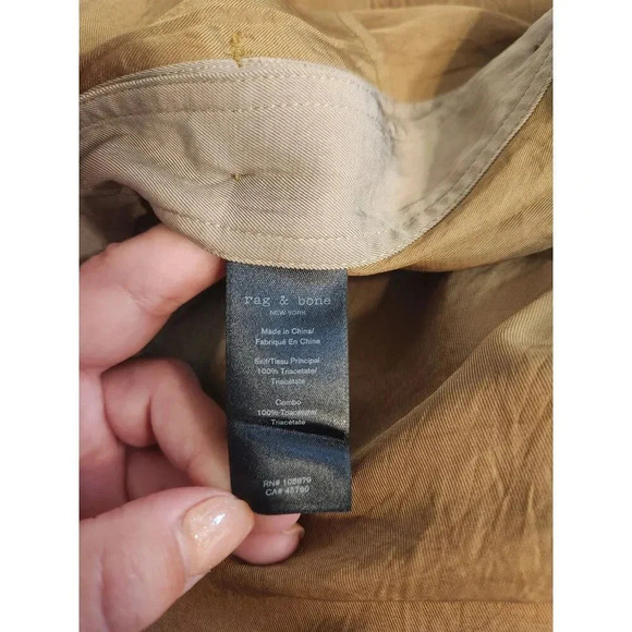 Rag + Bone Adrian Button-Detailed Crinkled-Twill Midi Dress In Sage Green - Picture 12 of 12